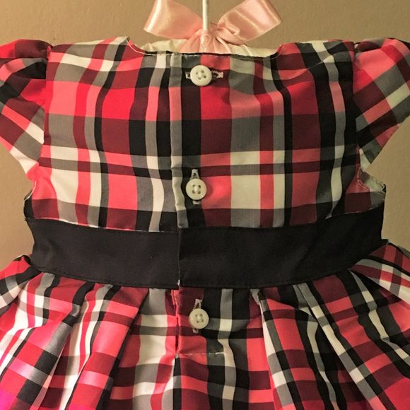 CARTER'S Tartan Plaid Satin Occasion Dress - Picture 6 of 11